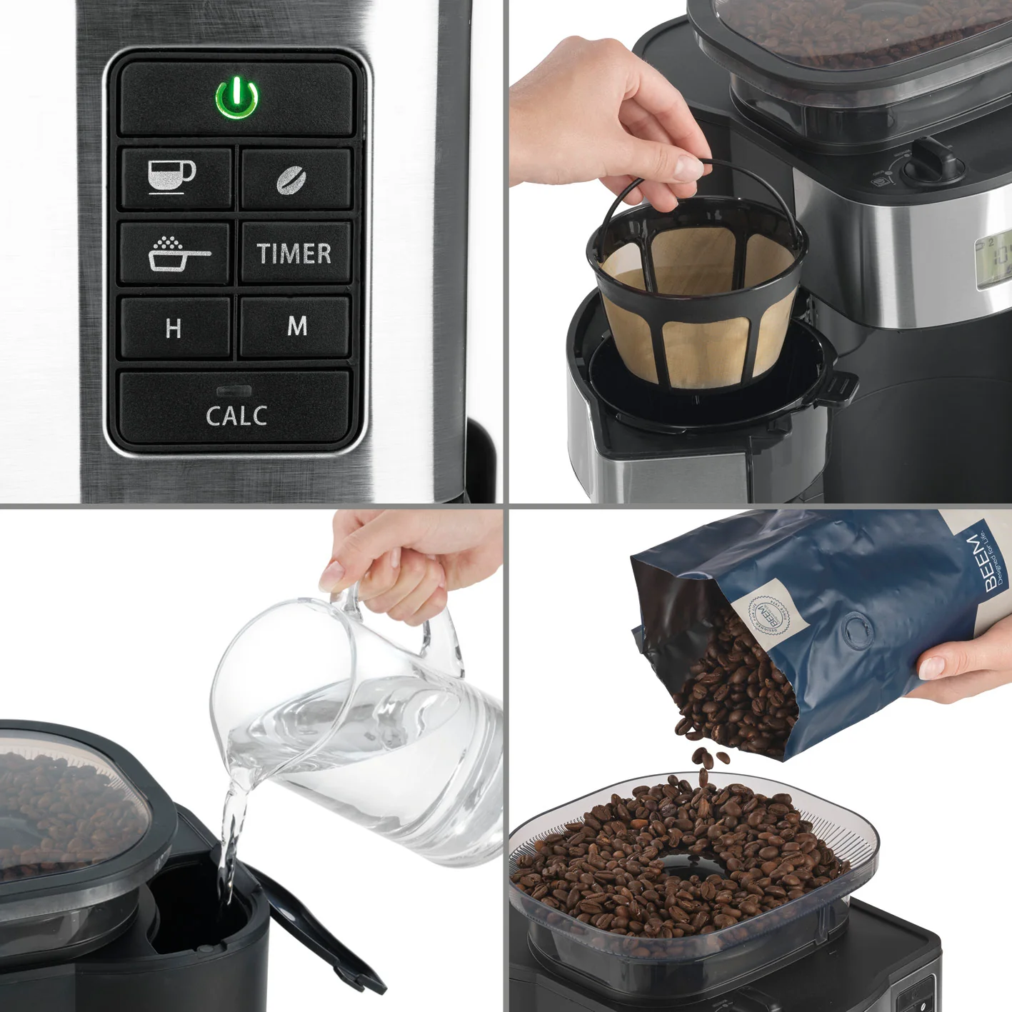 2025 FRESH-AROMA-PERFECT II – Cafetera de filtro con molinillo integrado y jarra isotérmica