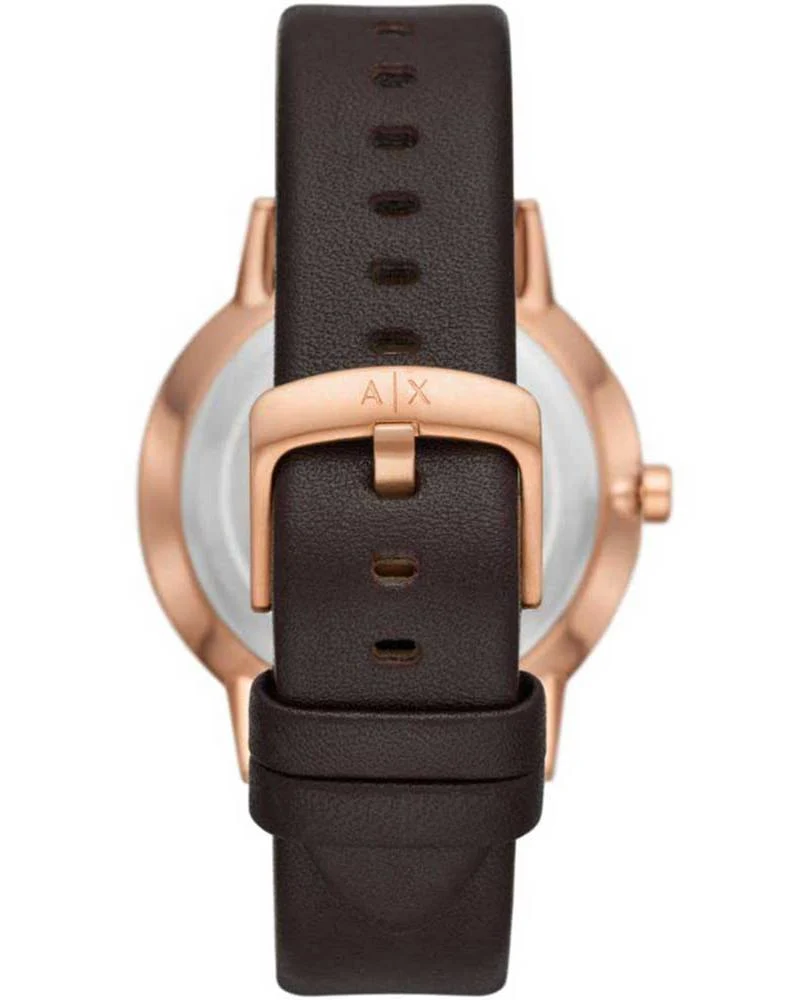 Armani Exchange Cayde Multifunction Brown Leather Men's Watch - AX2756