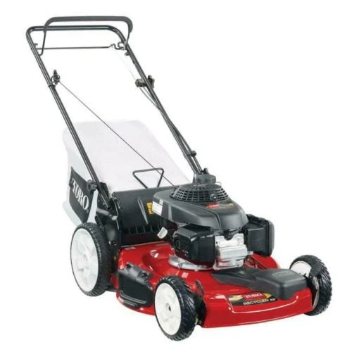 Self-propelled petrol lawnmower, 22 inch, 170 cm³ OHV engine, high-wheel drive, rear-wheel drive, 3-in-1 function with height adjustment, including oil