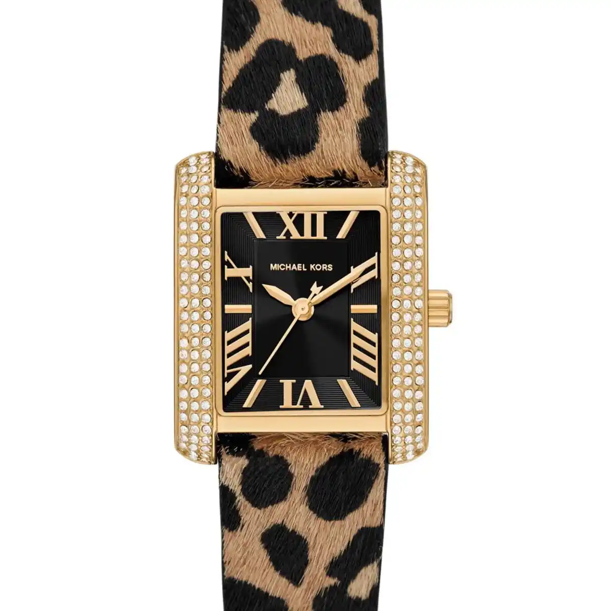 Michael Kors Emery Three-Hand Animal Print Leather Women's Watch - MK7387