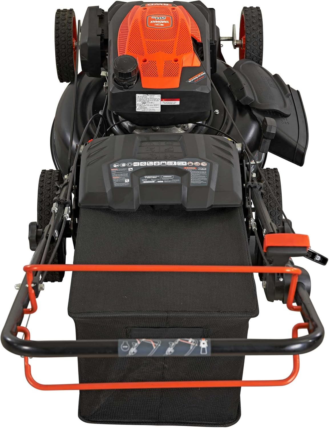 YARDMAX 22 in. 201cc Select PACE 6 Speed CVT High Wheel RWD 3-in-1 Gas Walk Behind Self Propelled Lawn Mower, Black