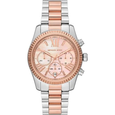 Michael Kors Lexington Chronograph Quartz Rose Gold Dial Ladies Watch MK7219
