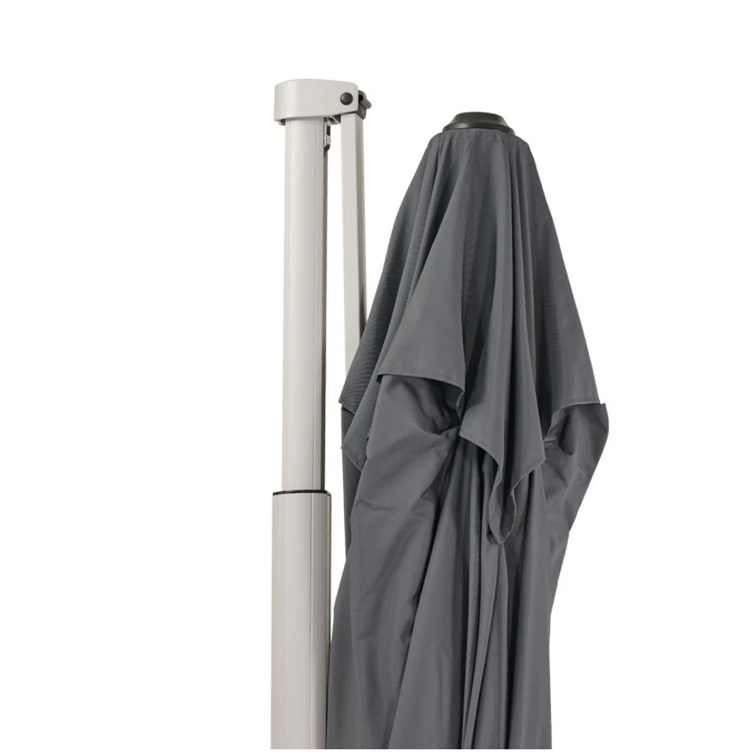 Ostuni Ombrellone a Braccio Laterale 3,5x3,5 m Colore Grigio