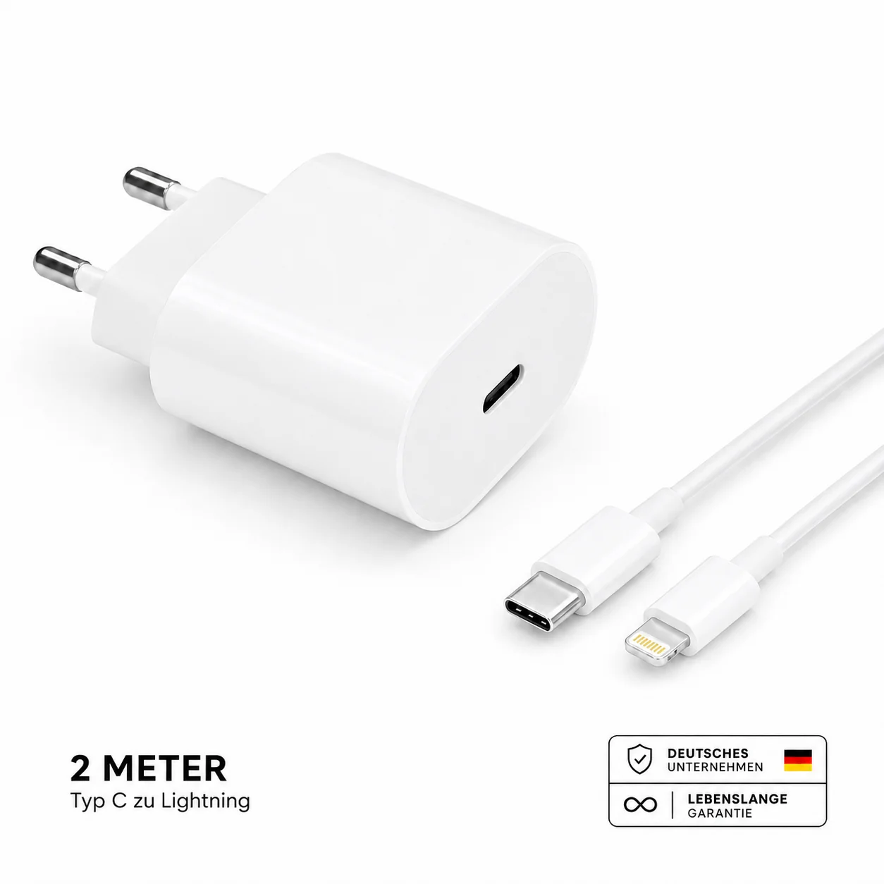 Schnellladegerät USB C Netzteil mit Kabel 20 Watt Universal