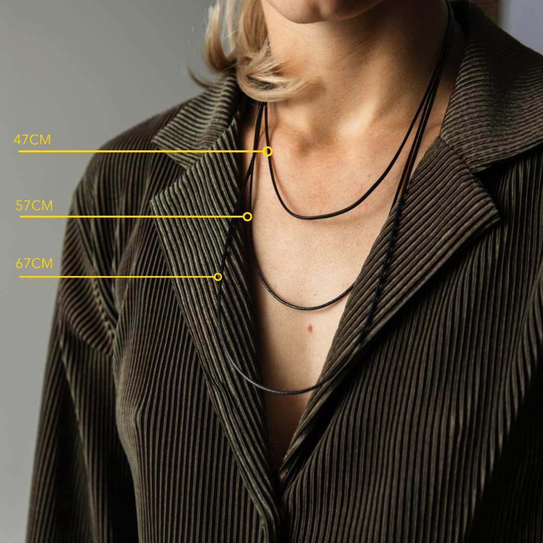 Waxkoord Ketting - Halsketting Basis - 47 cm