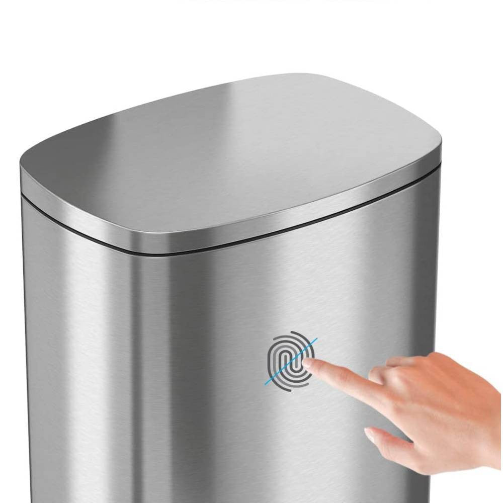 2025 Bote de Basura de Cocina iTouchless SoftStep de 13.2 galones con Pedal – Acero Inoxidable