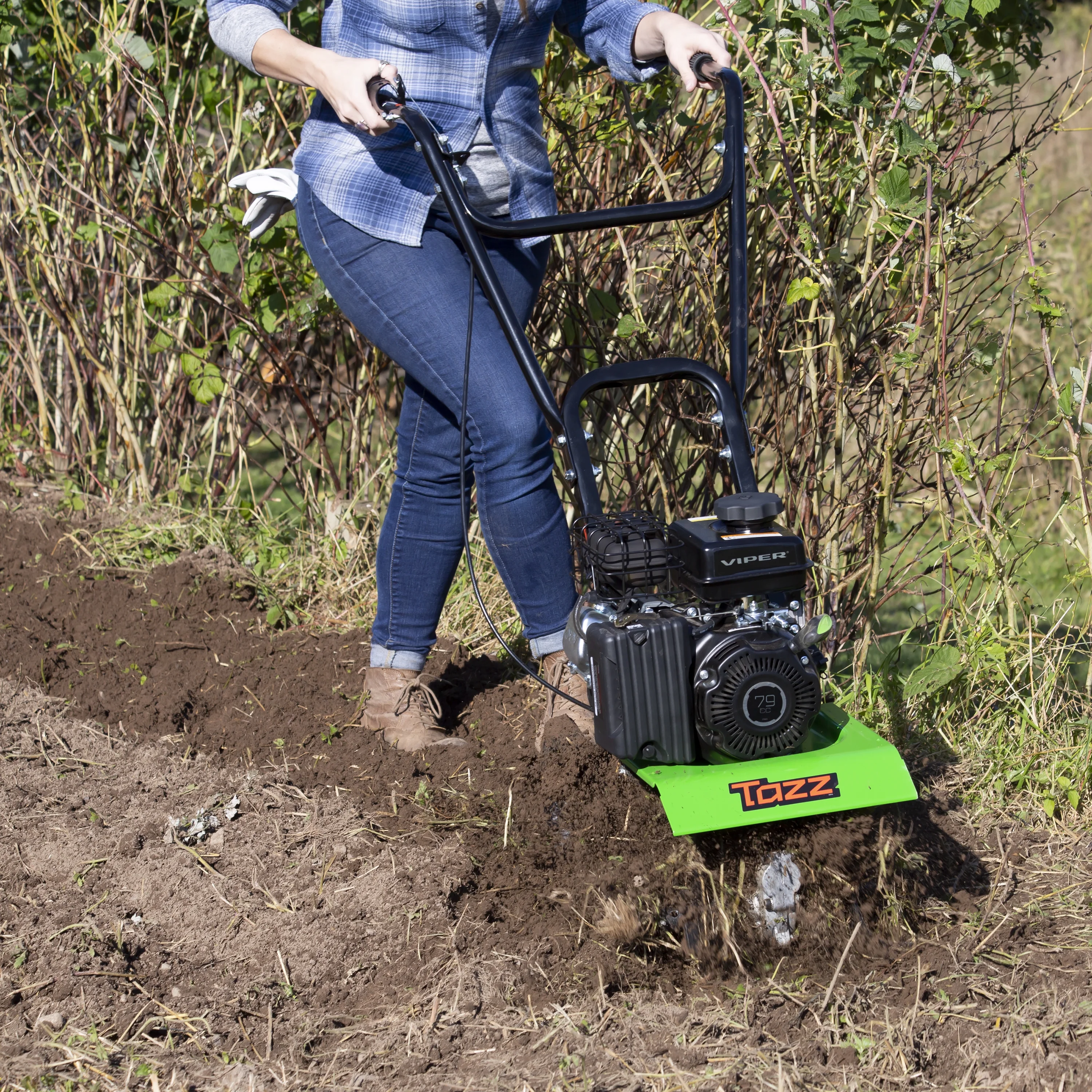 2025 TAZZ 2-in-1 Cultivator/Plow met Viper 4-Takt Motor van 79cc, Model 35310