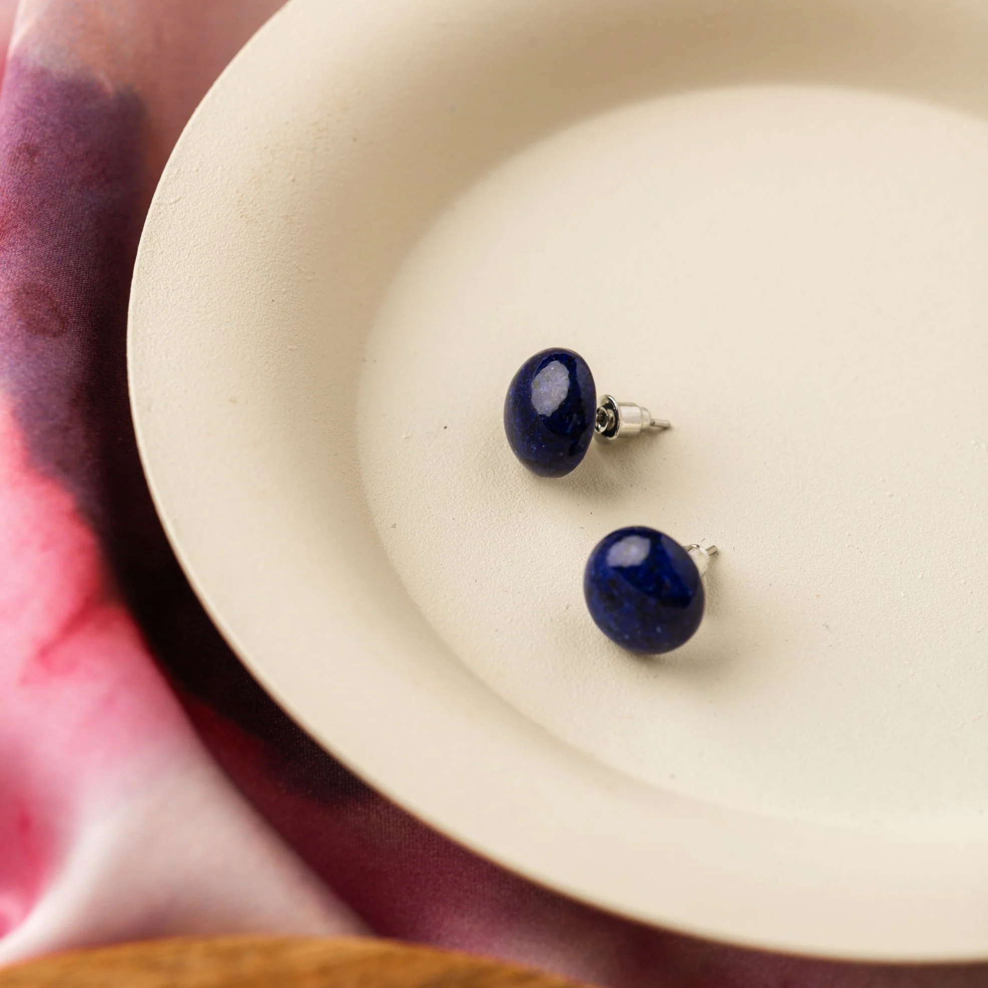 Lapis Lazuli Oorknopjes - Edelsteen Oorbellen - Oorstekers - Zelfvertrouwen