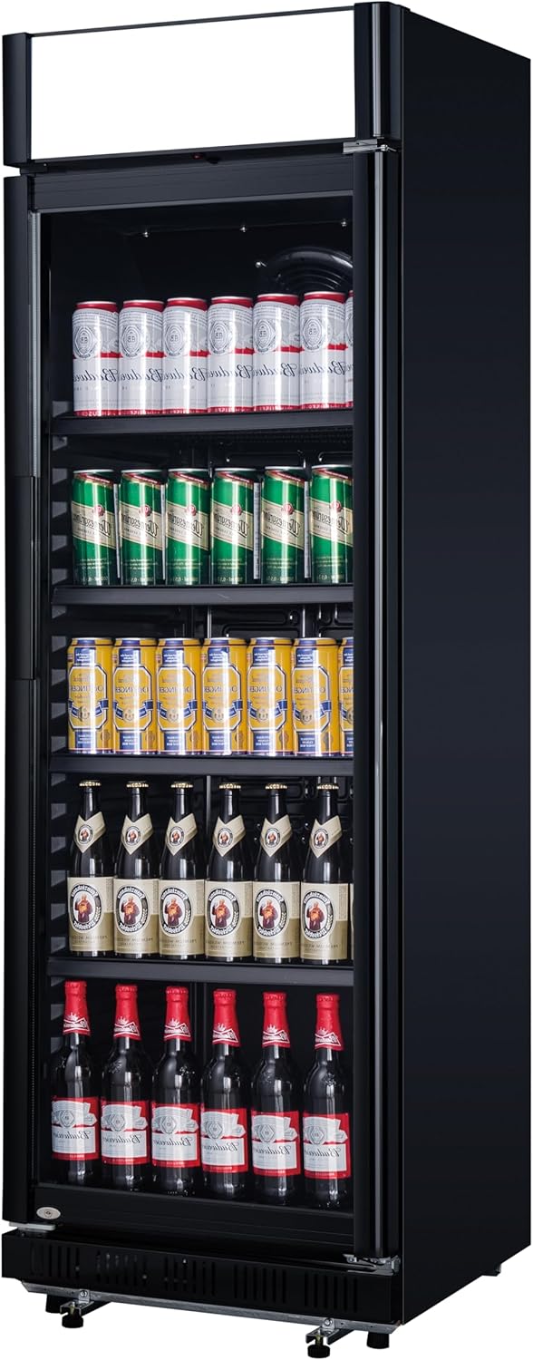 METRO Professional Frigorífico para bebidas, GSC2360CB, 62 x 64 x 193.5 cm, refrigeración por ventilación, 347 l, 180 W, cerradura con llave, negro