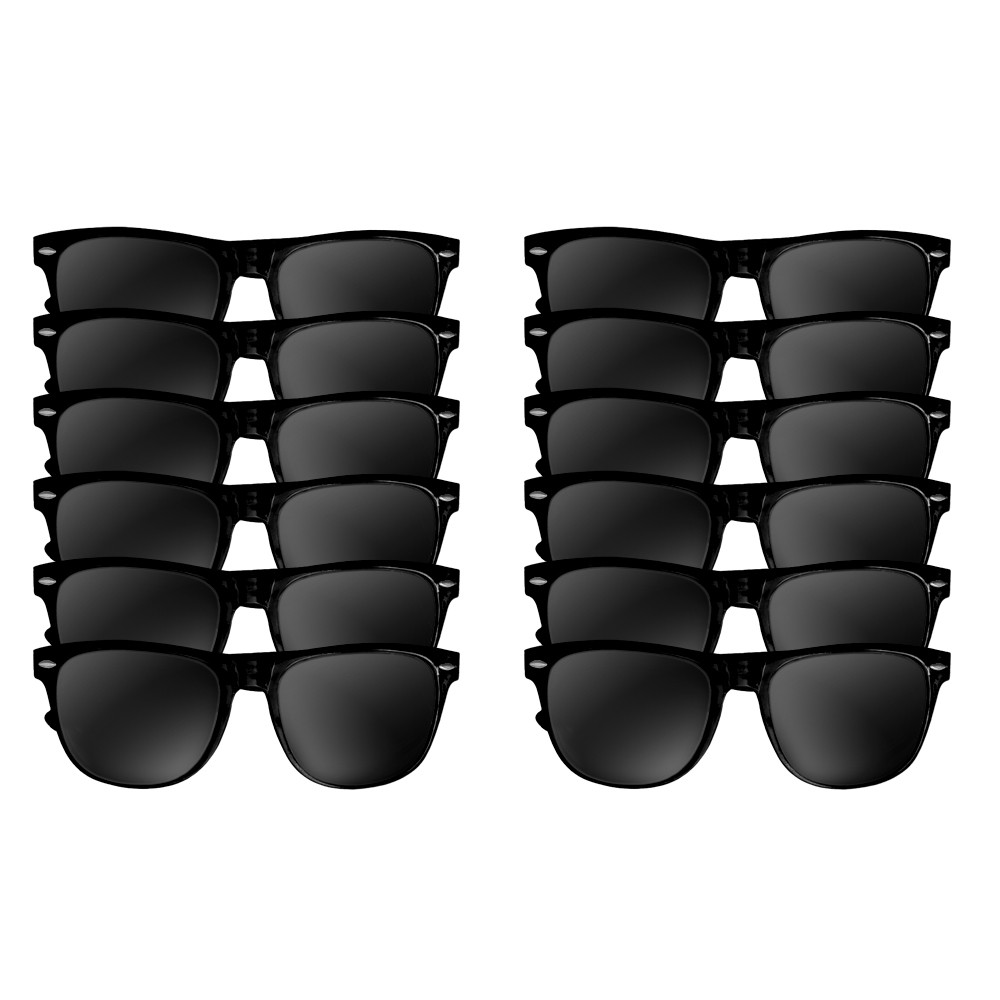 Black Sunglasses Bulk |  Black 80's Sunglasses | Wholesale Adult  -1051D