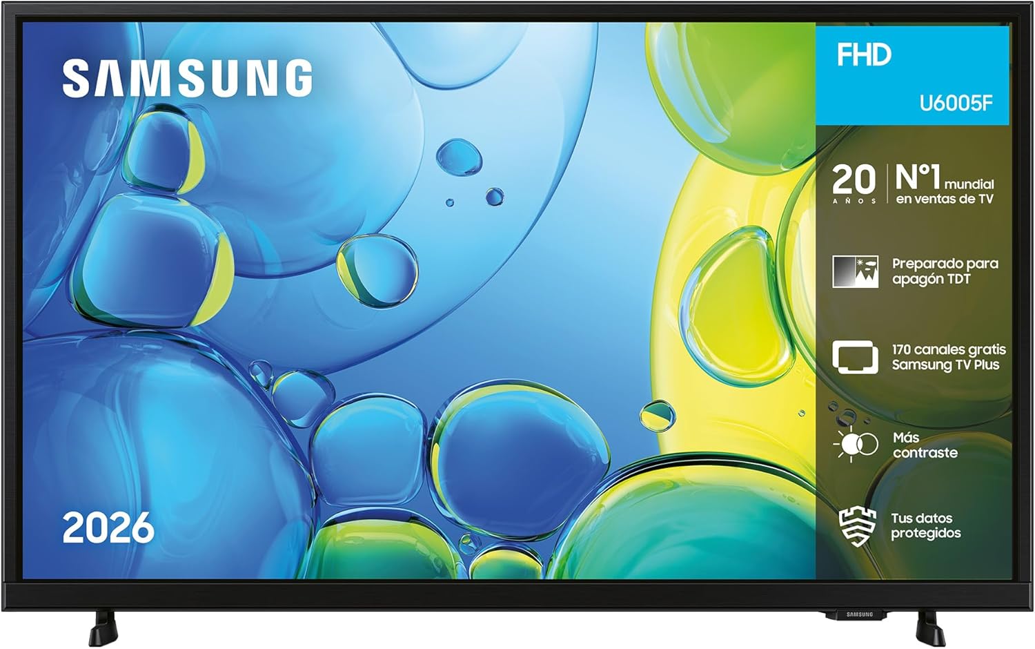 Samsung TV 32 Pulgadas Full HD F6005 Smart TV TV Plus, OTS Lite, HDR Knox Security, Capaz de emitir contenidos UHD 4K