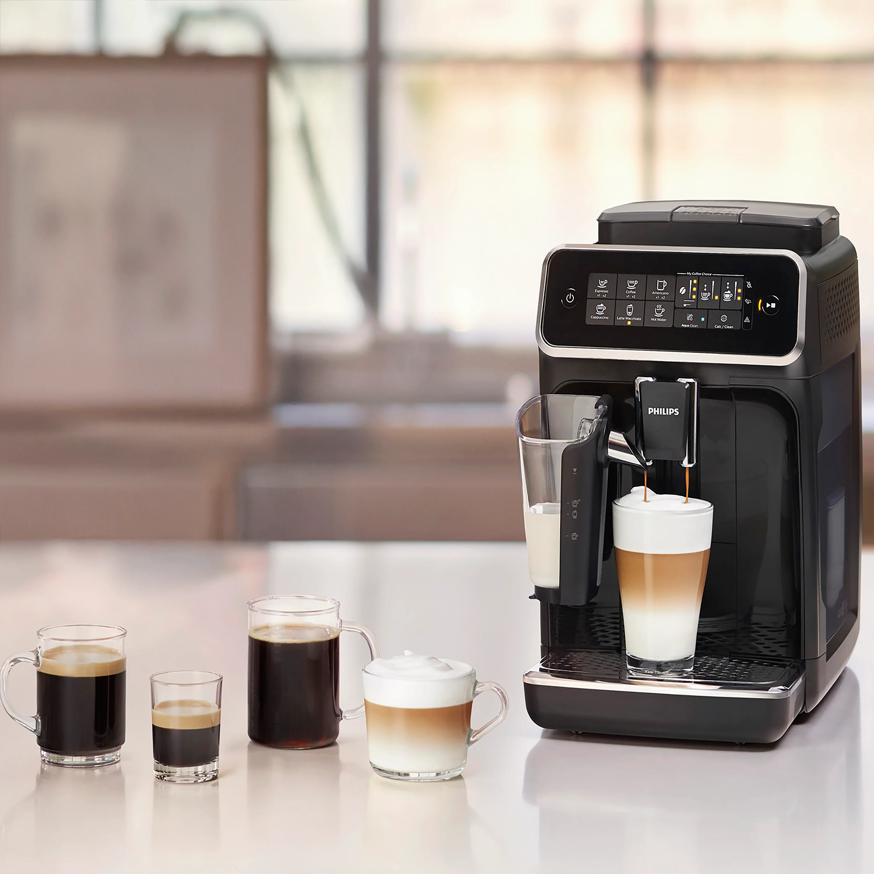 Philips 3200 Series Fully Automatic Espresso Machine - LatteGo with Americano, Black