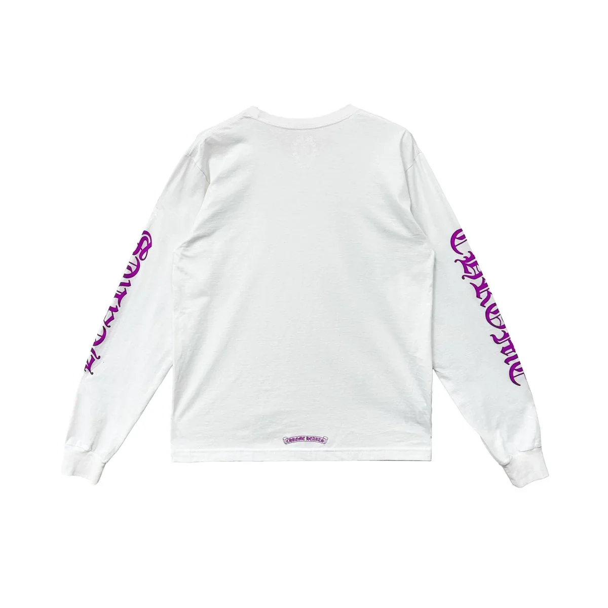 Chrome Hearts Purple Letter Collar Long Sleeve Tee