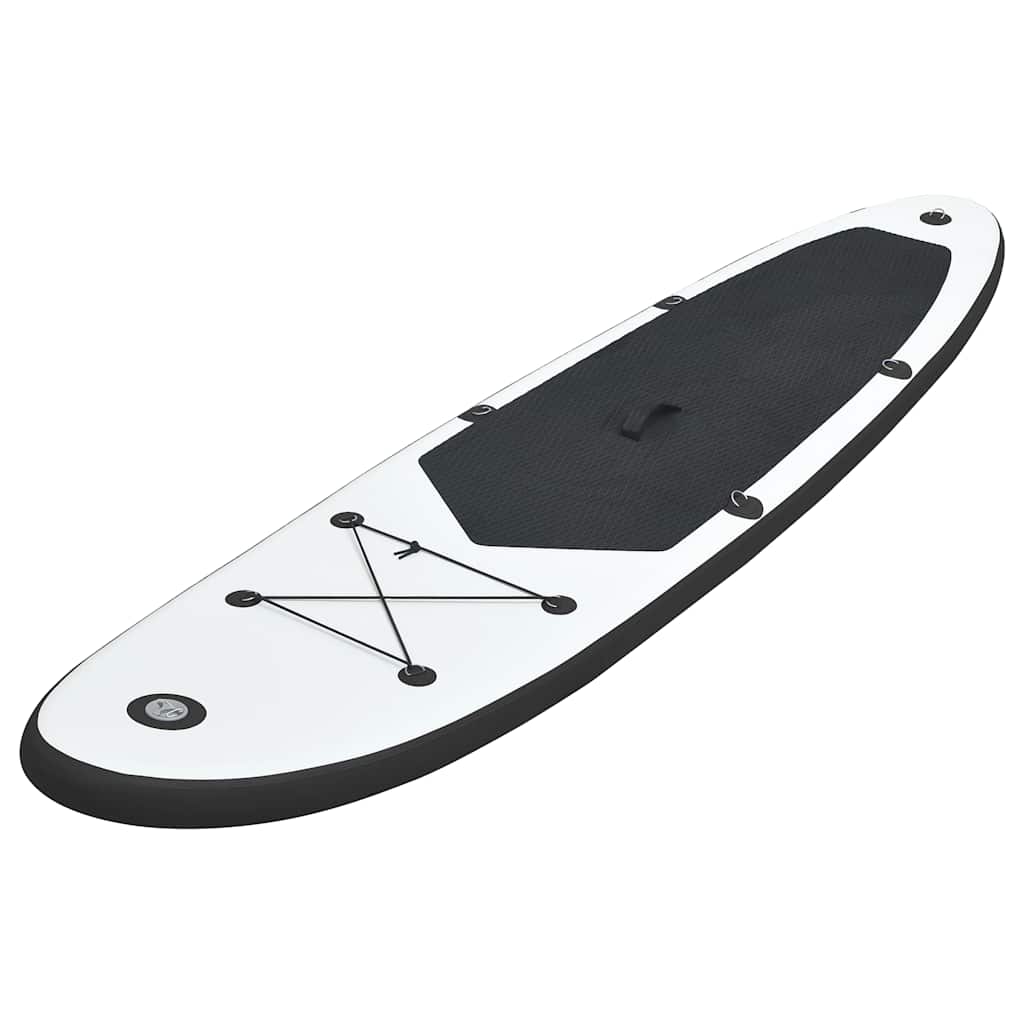 Juego de tabla de paddle surf hinchable negro y blanco v7886
