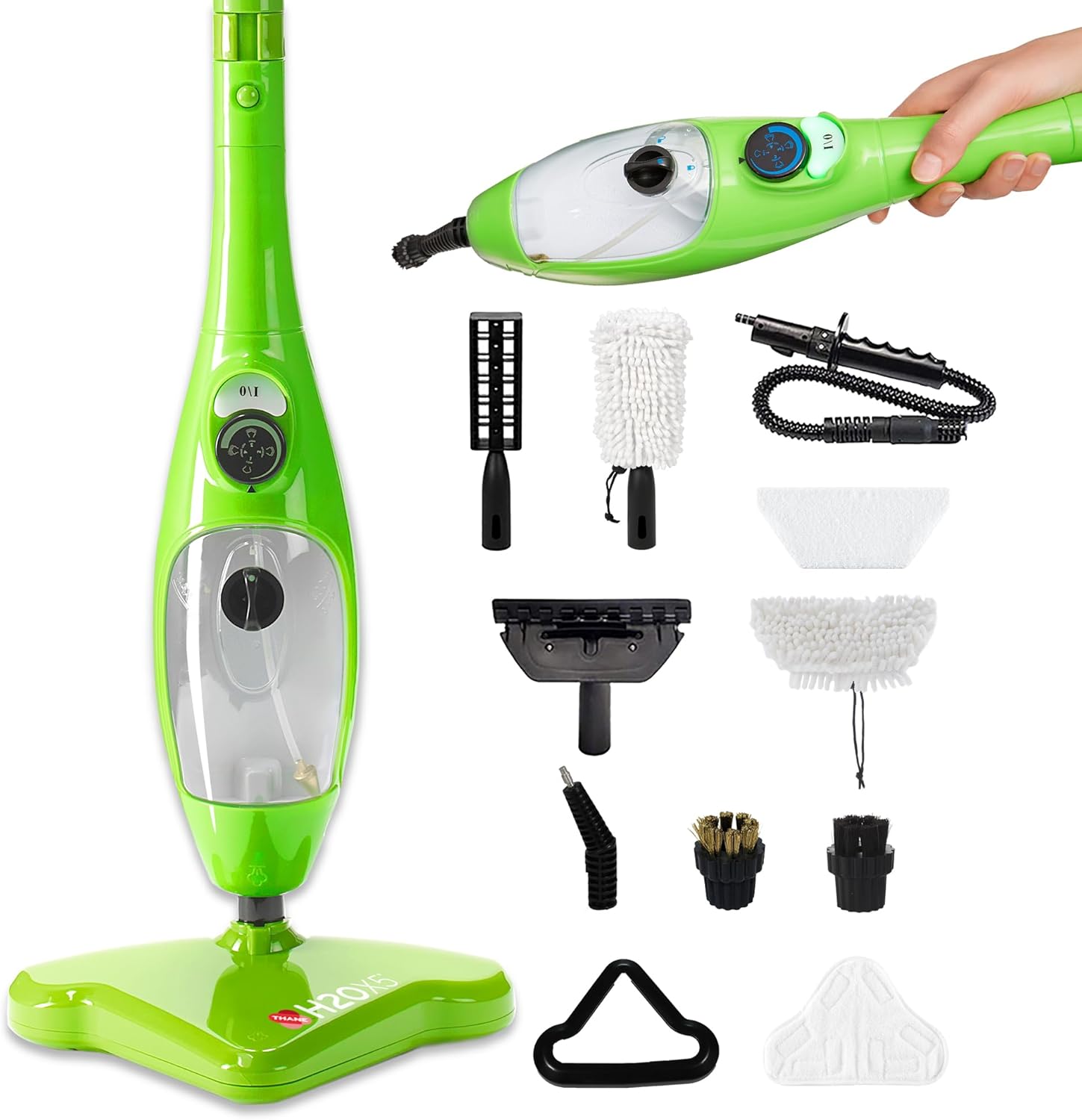 2025 H2O MOP® X5 Steam Mop and Handheld Steam Cleaner For Cleaning Hardwood and Kitchen Tile Floors  Grout Cleaner  Upholstery Cleaner and Carpets