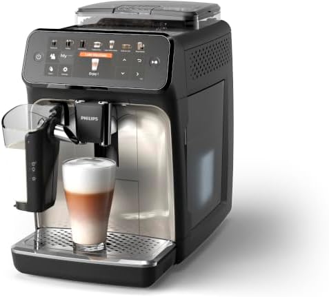 Philips Serie 5400 Kaffeevollautomat - LatteGo, 12 Getränke, Milchaufschäumer, Touchscreen, 4 Profile, Chrom-Finish (EP5447/90)