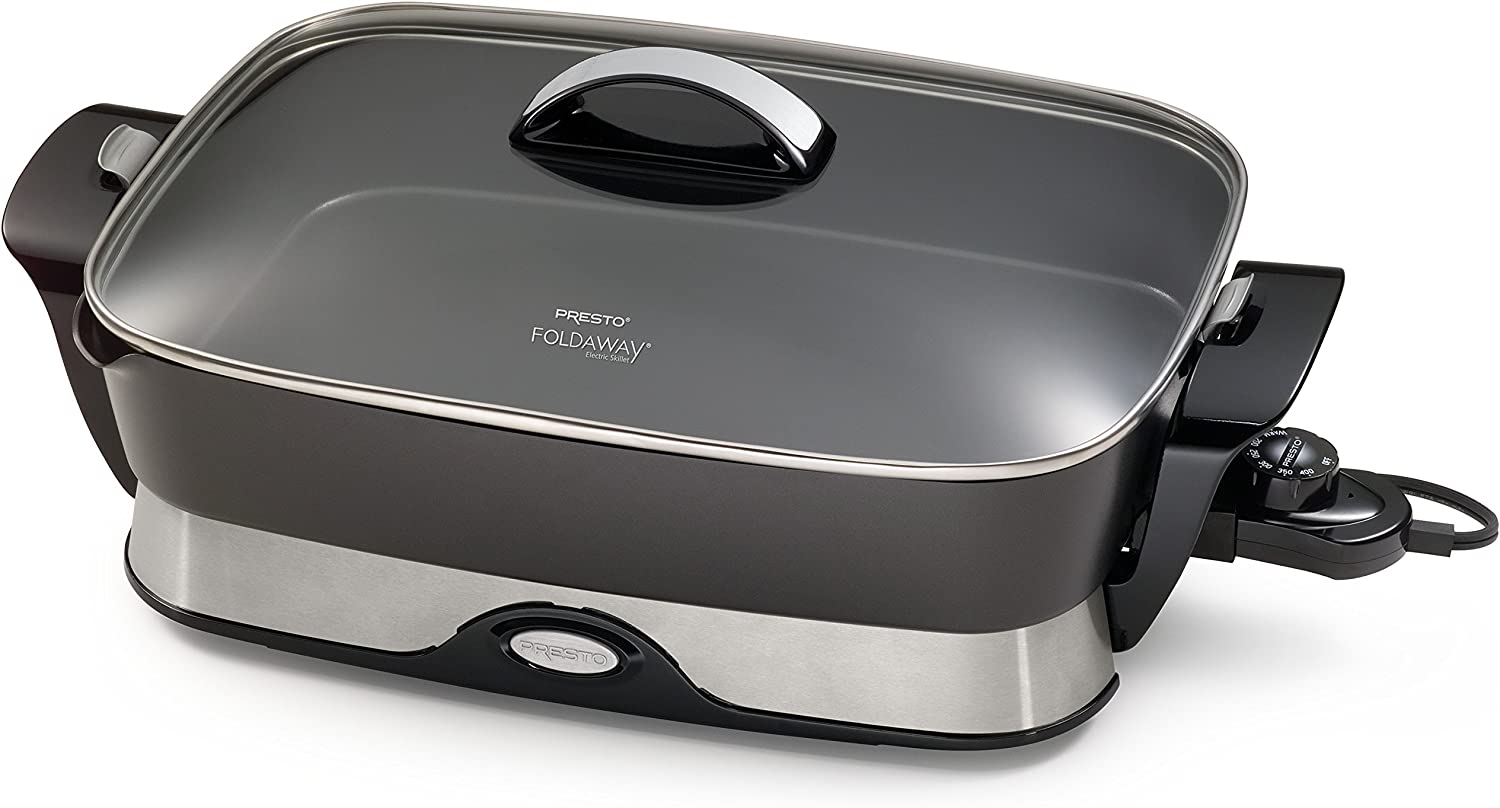 06857 16-inch Electric Foldaway Skillet, Black