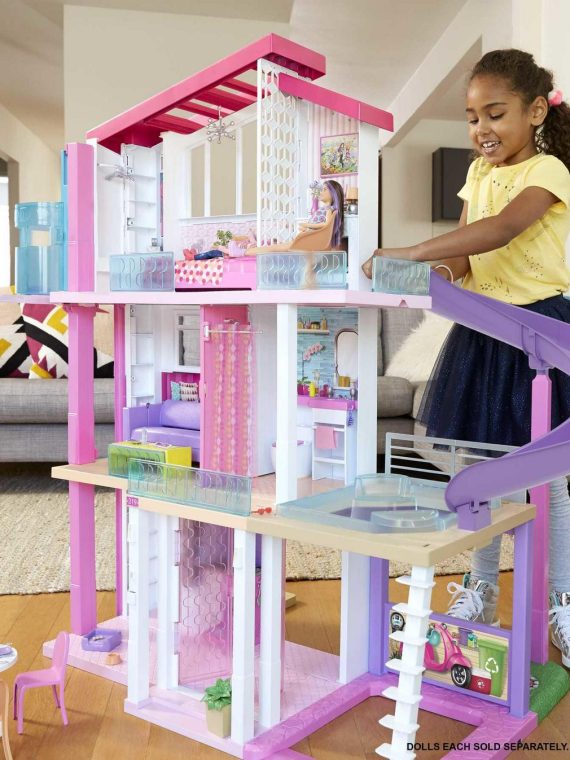 2025 Barbie Droomhuis Poppenhuis met meer dan 70 Accessoires, Werkende Lift, Licht en Geluiden