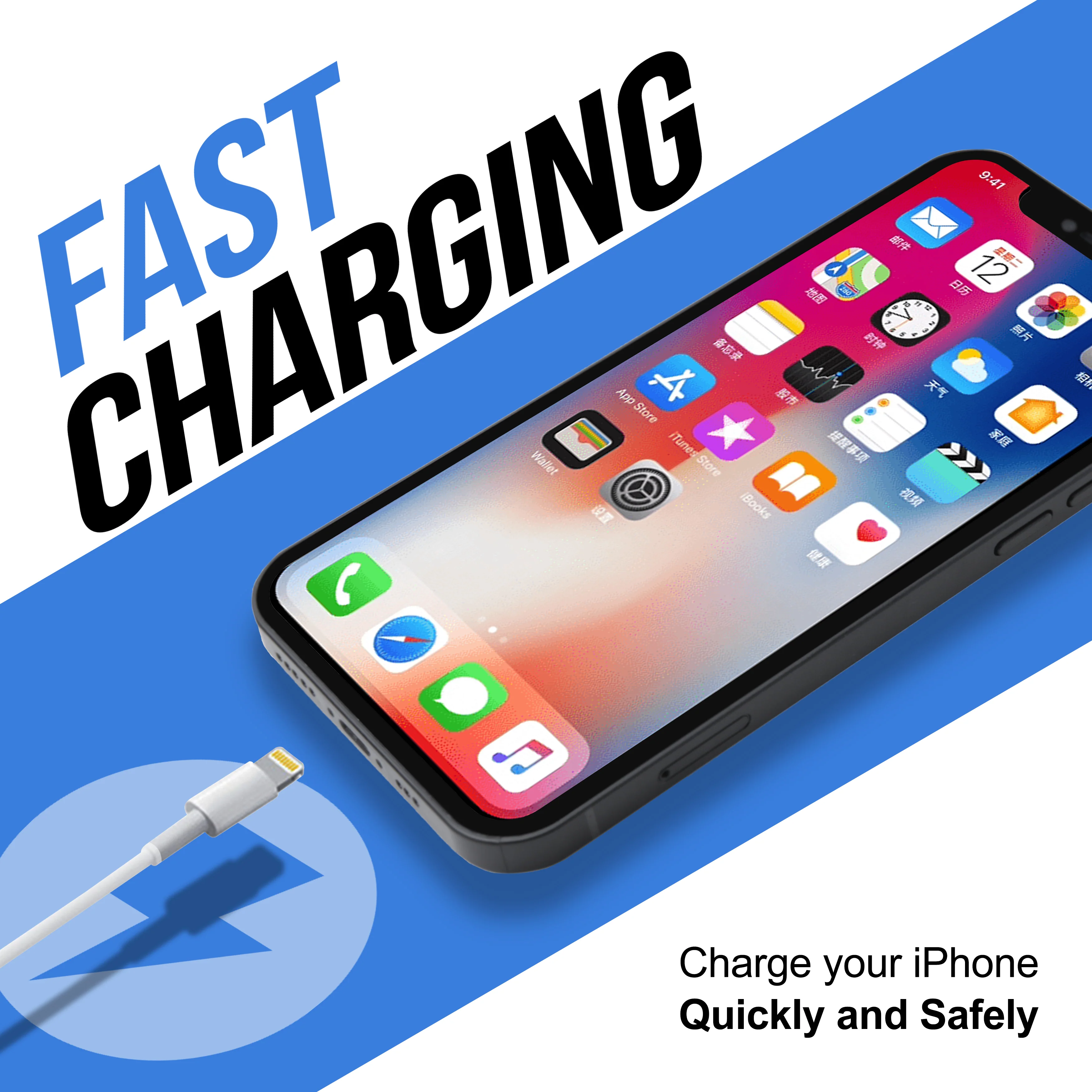 Ladekabel für iPhone Lightning 1M/2M �?USB-A oder USB-C bis iPhone 14