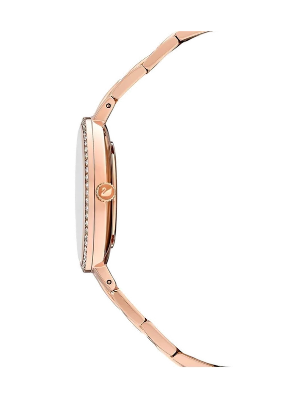 Swarovski Crystal Rose Sparkling Pave Black Dial Rose Gold Tone Women's Watch - 5517797