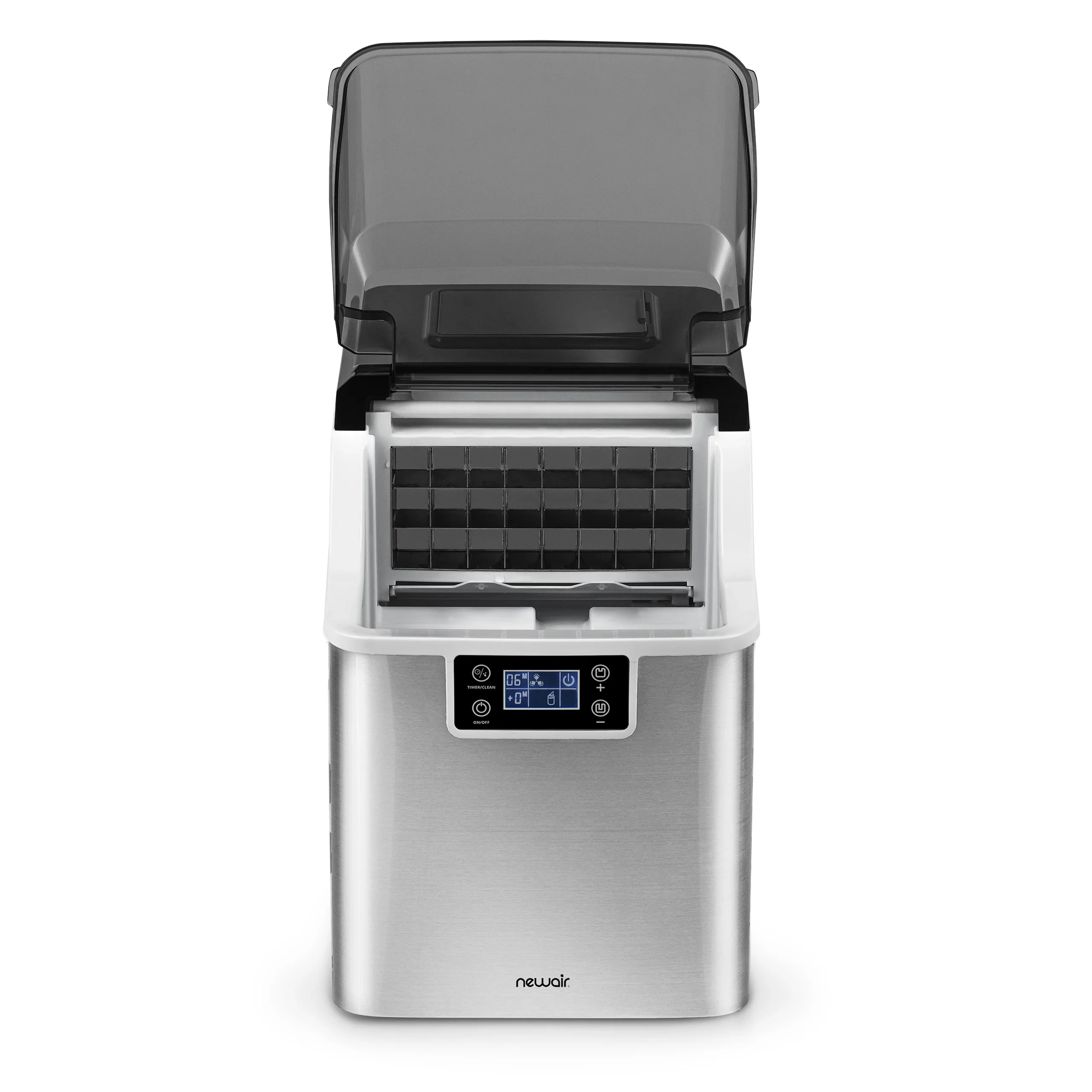 2025 Máquina de hielo de mostrador Newair® – Hielo transparente, 20 kg/día – Acero inoxidable