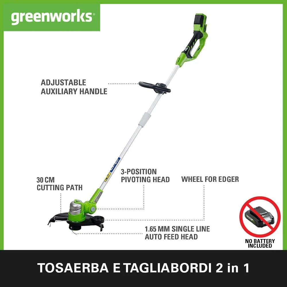 Greenworks 48V (2x24V) Selbstfahrender Akku Rasenmher für groe Flchen bis zu 480m, 46cm Schnittbreite, 55L Sack PLUS zwei 4Ah-Akkus und Doppelladegert GD24X2LM46SPK4X