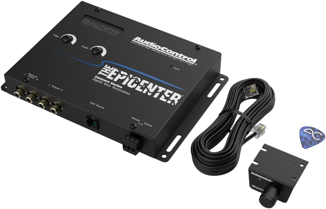 AudioControl Epicenter Digital Bass Restoration Processor with Wired Remote for Enhanced Car Audio