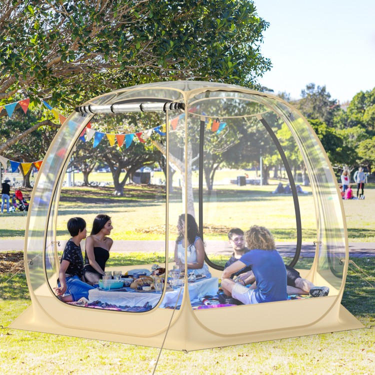 11 x 11 Feet Clear Dome Pop up Bubble Tent with Carrying Bag for 6-10 People