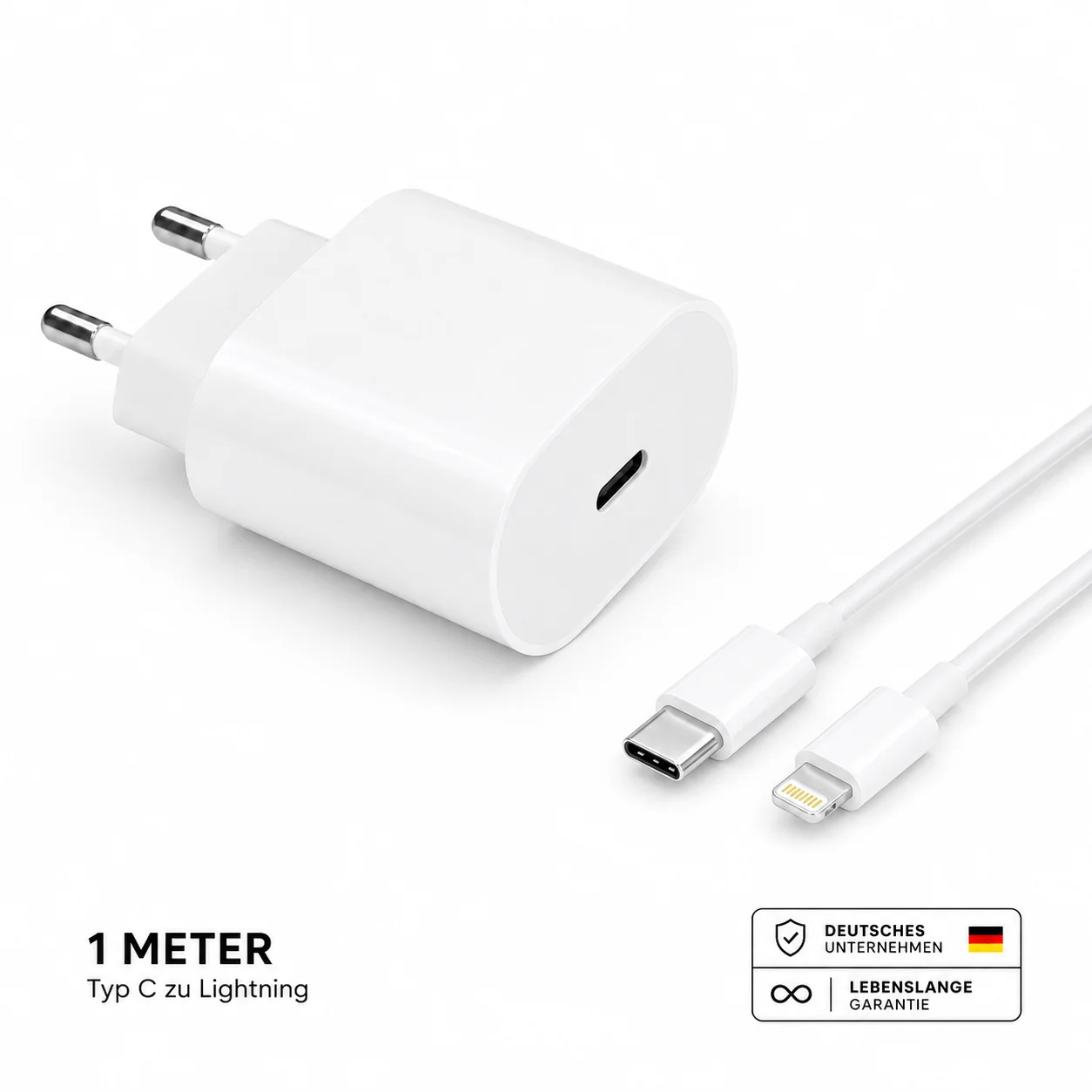 Schnellladegerät USB C Netzteil mit Kabel 20 Watt Universal
