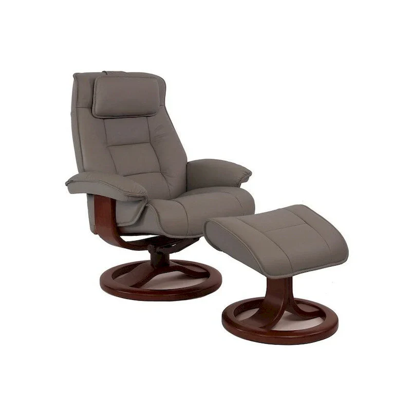 Fjords Mustang Leather Reclining Chair with Ottoman