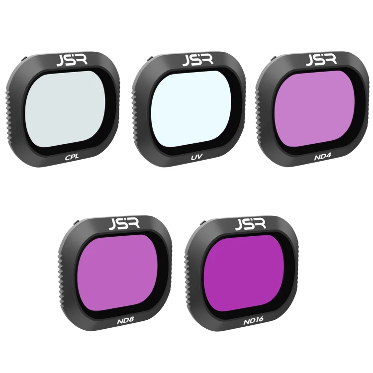 JSR Drone 5 in 1 UV+CPL+ND4+ND8+ND16 Lens Filter for DJI MAVIC 2 Pro, UV+CPL+ND4+ND8+ND16