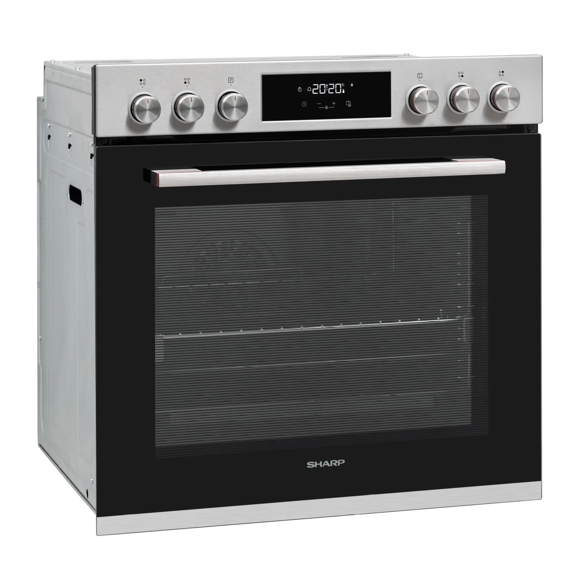 Sharp Kochherd Set Backofen und Vitrokeramikkochfeld, Einbau, K-72P19INH-EU Poly-Set