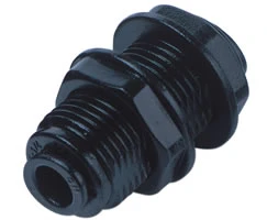 Norgren D00290806, Pneufit D Acetal push-in fitting, Bulkhead union, Unequal, 8mm, 6mm