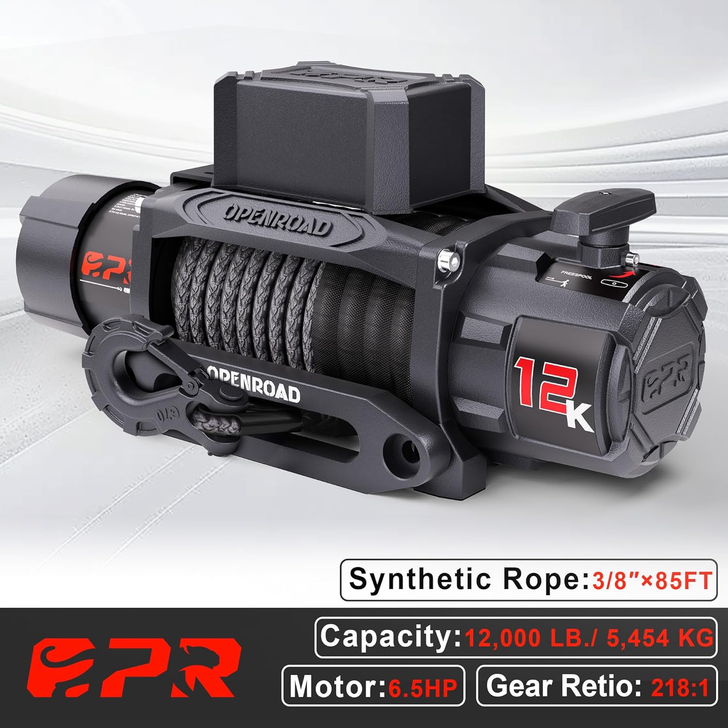 OPENROAD 12000lb Winch with Synthetic Rope & Wireless Remotes