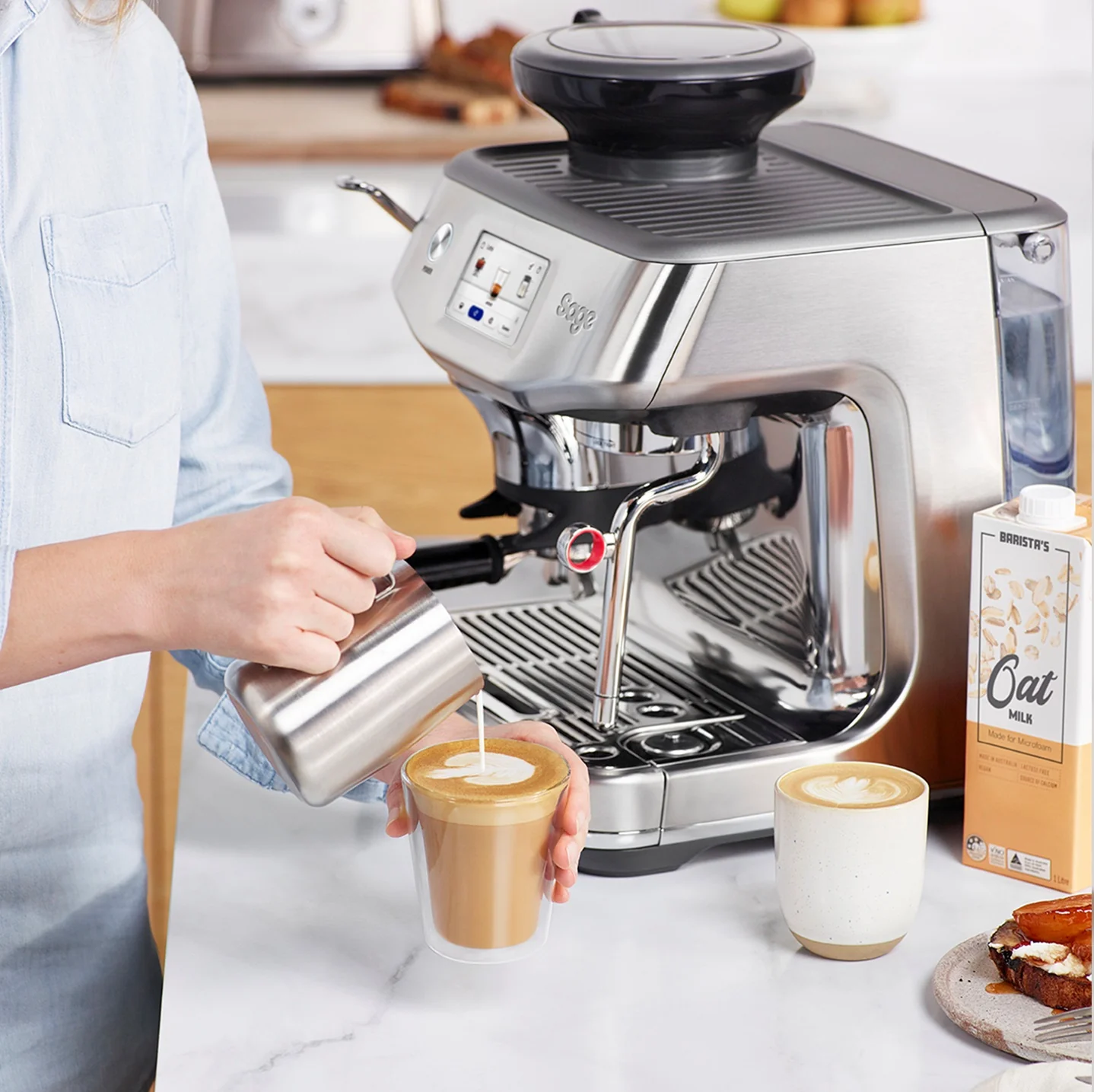 Sage macchina da caffè the Barista Touch Impress   Black Truffle  SES881BTR4FEU1