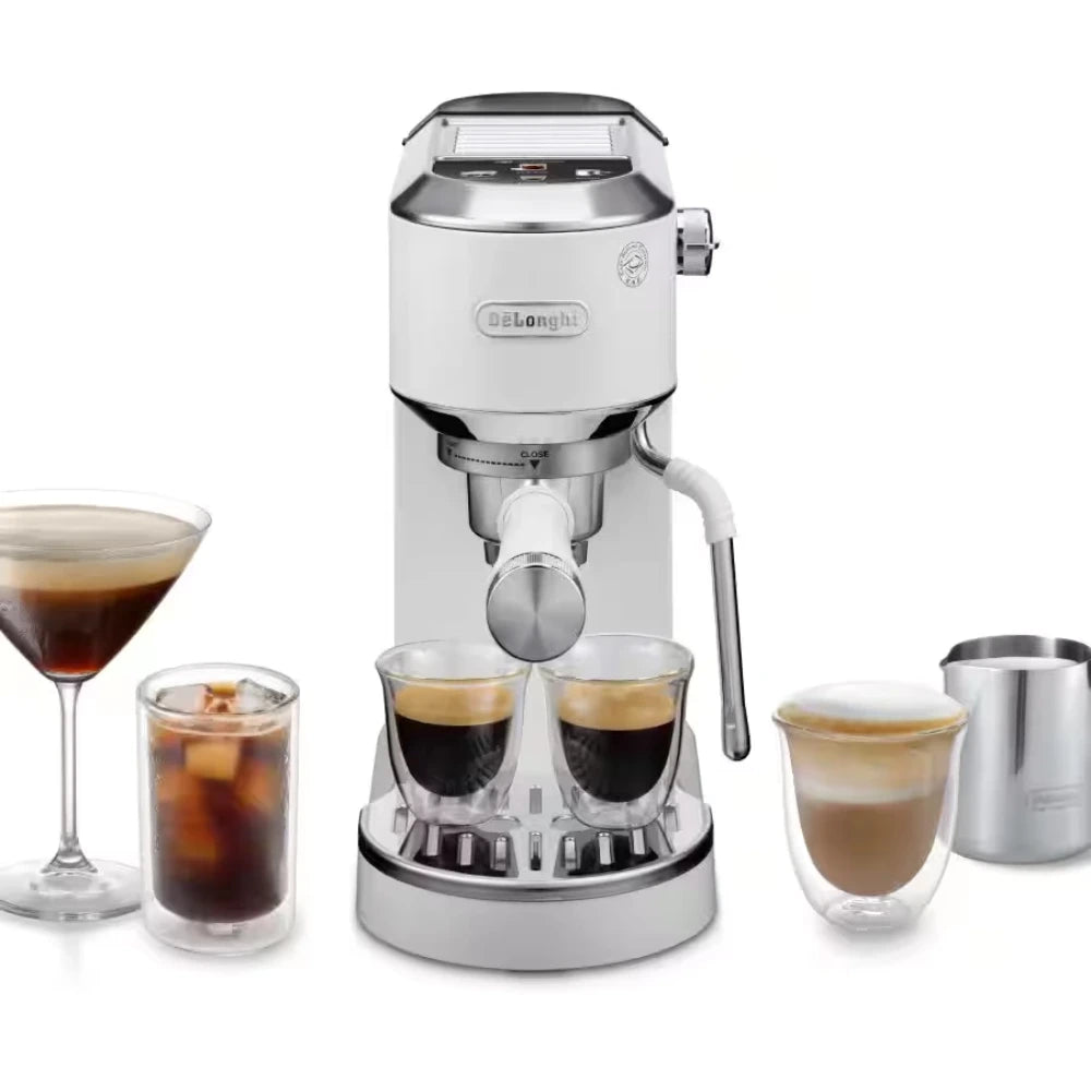 DeLonghi Dedica Duo Espresso Coffee Machine - White | EC890.WI