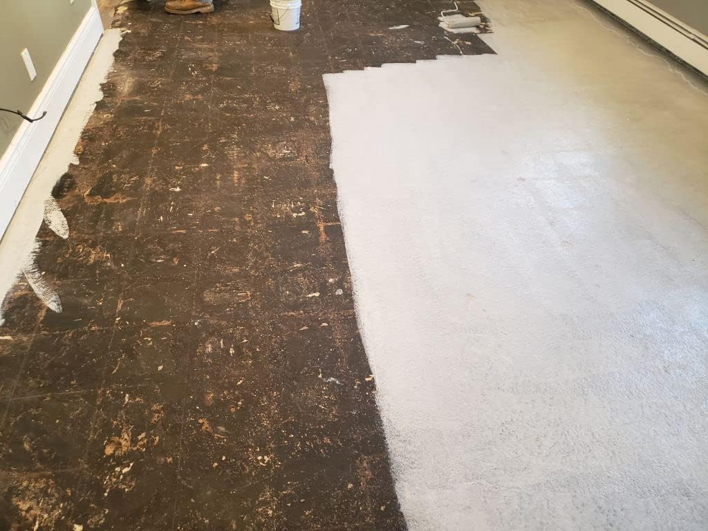 The Only Encapsulant that Seals Non-Friable Black Mastic and Primes for New Paint, Epoxy, Tile, Leveling Cements, and more. 1 Gallon (Light Grey)