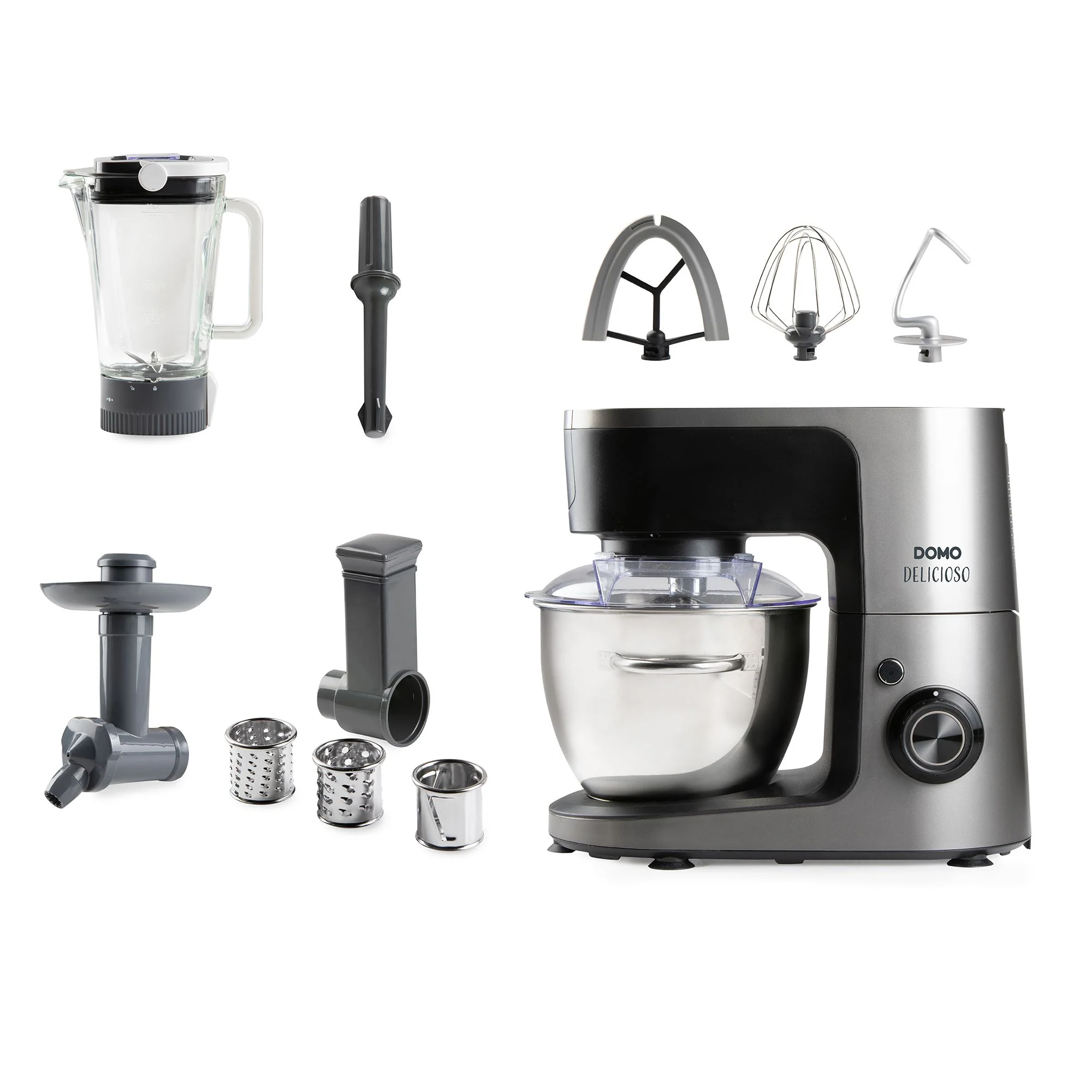 Domo Küchenmaschine Delicioso – 4,5 L – 1200 W, DO9293KR