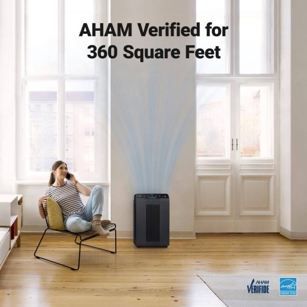116102 5500-2 Air Purifier with PlasmaWave Technology, Charcoal Gray