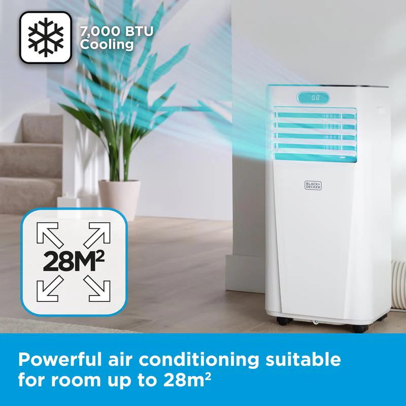2025 Aire Acondicionado Móvil Inteligente Black+Decker BXAC40024GB 7000 BTU