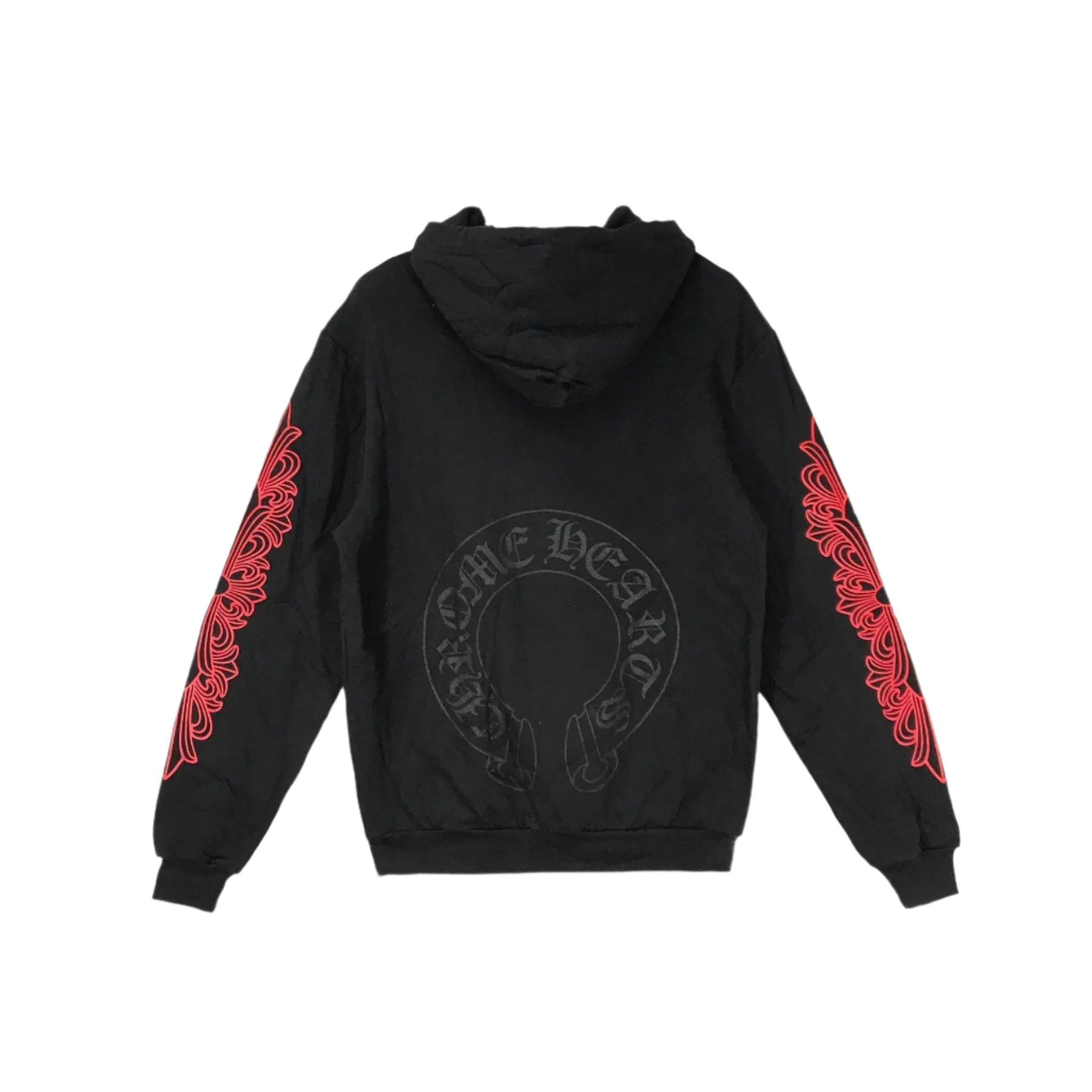 Horseshoe Logo With Red Cross On Sleeve Hoodie