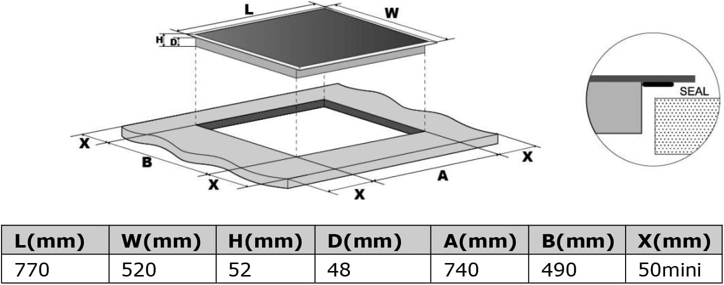 Autarkes Herdset: 60cm Einbaubackofen EB8017ED | 59cm Induktionskochfeld IH85901FZ | Katalyse | Pizzafunktion | Grill | Umluft | Heißluft | Automatik-Timer | SET8017IH592FZ