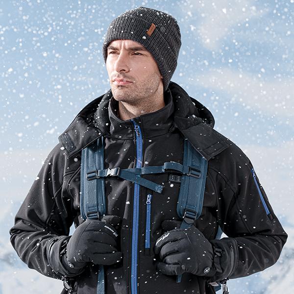 (Free Gift)Kemimoto Men's Electric Warming Heating Coat with Battery Pack & Detachable Hood