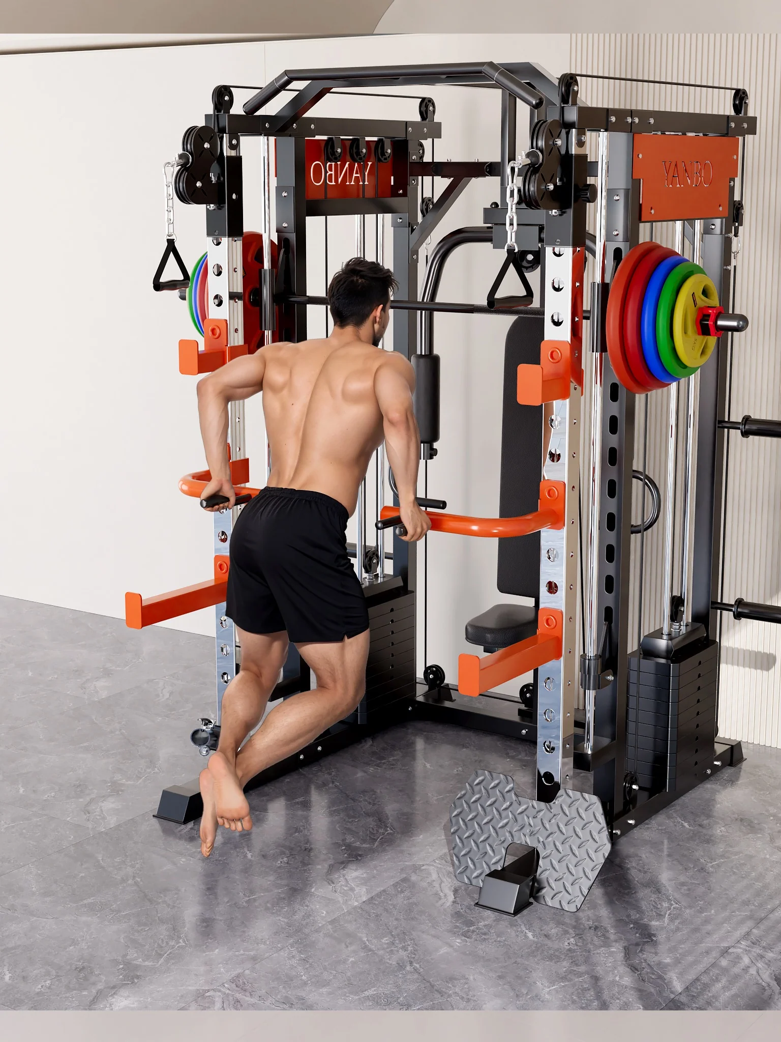 130kgs pin loaded SmartFit M1 Ultra Leg Press and Chest Fly Multi Functional Training Smith Machine Home Gym