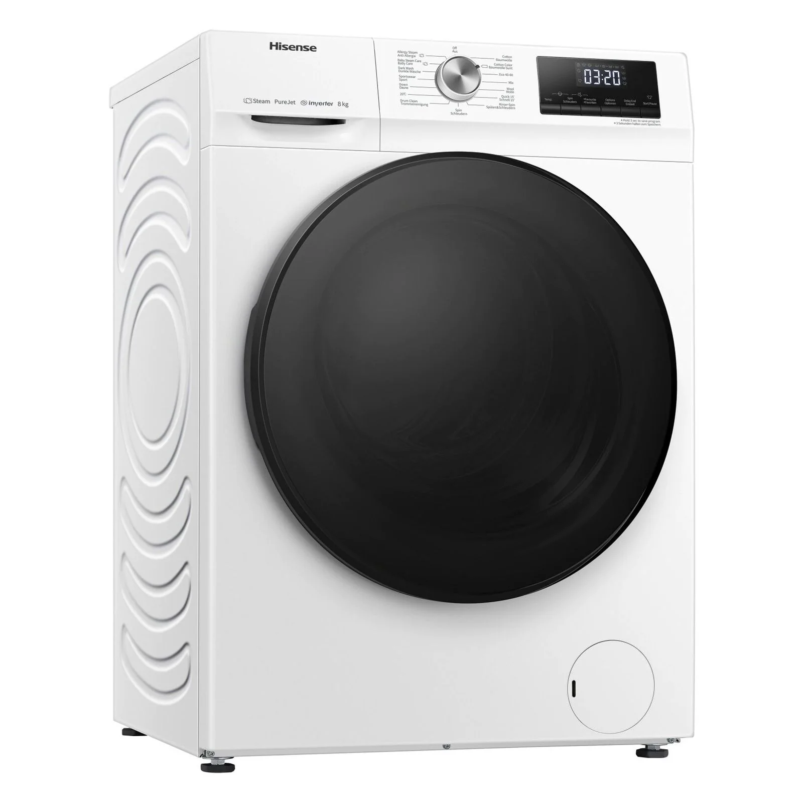 2025 Lavadora frontal Hisense WFQA8014EVJM – 8 kg, 1400 rpm, blanca