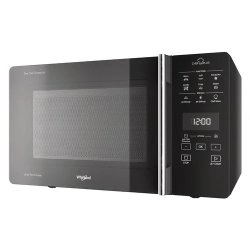 Microonde Combinato Whirlpool Chef Plus Mcp 359 Sl 800 W 25 Litri Grill (A30xL52xP49,4) Funzione Cottura A Vapore Argento