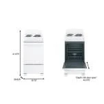 20-inch electric oven with 4 cooking zones, freestanding, in white