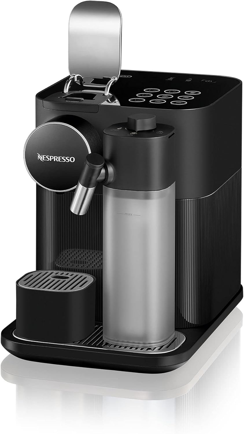 Nespresso De'Longhi EN640.W Gran Lattissima Kaffeekapselmaschine mit automatischem Milchsystem,19 Bar Druck, 1400W,Weiß
