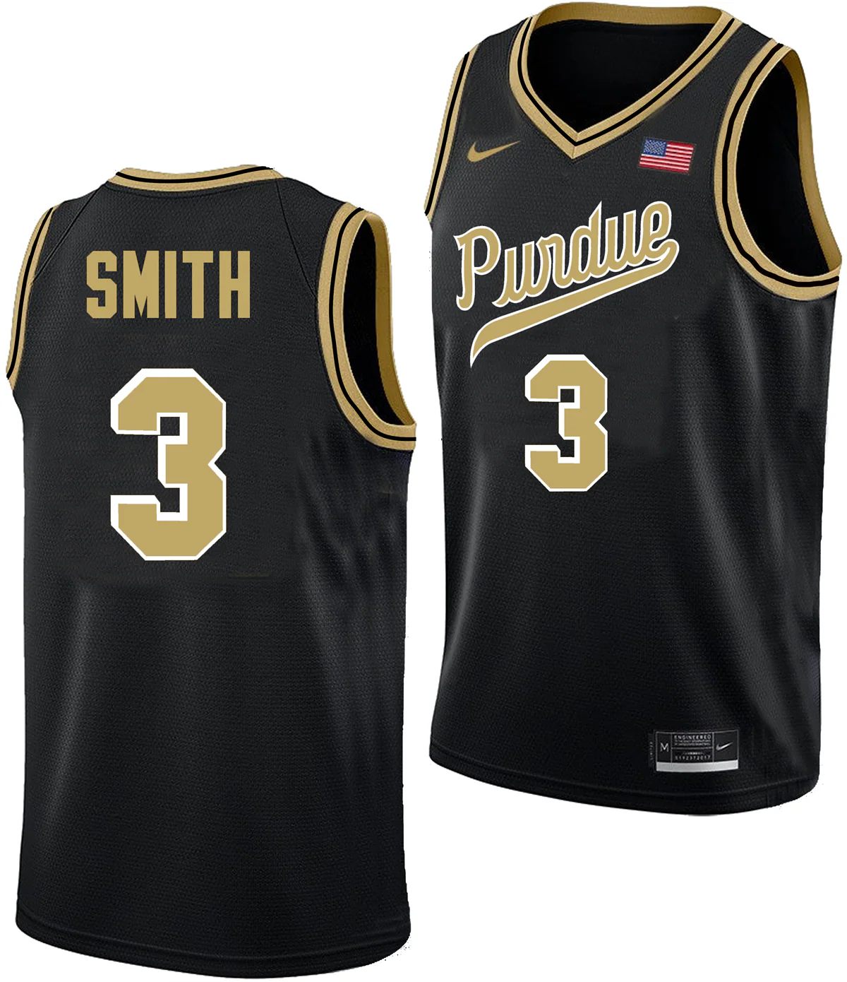 Men's #3 Braden Smith Purdue Boilermakers College Basketball Jersey