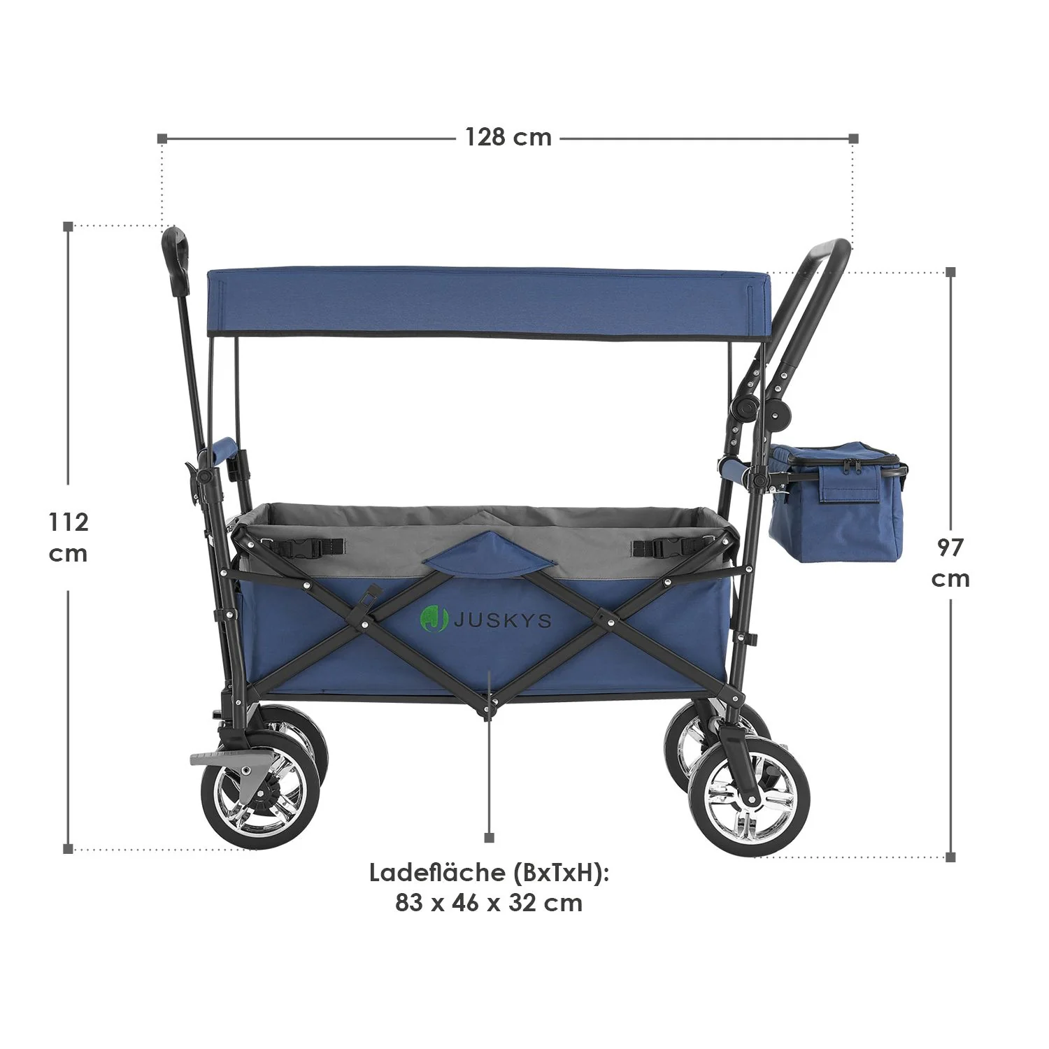 2025 Carro plegable con techo y bolsa